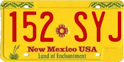 NM license plate 152SYJ