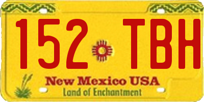 NM license plate 152TBH