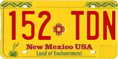NM license plate 152TDN