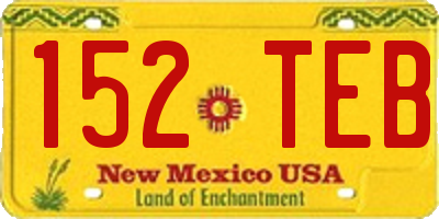 NM license plate 152TEB