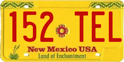 NM license plate 152TEL