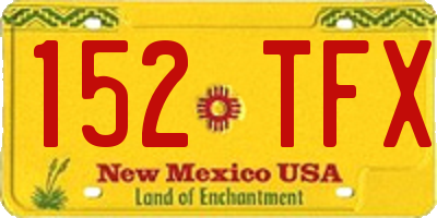 NM license plate 152TFX