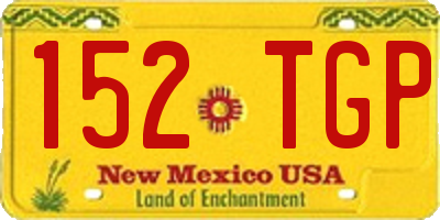 NM license plate 152TGP