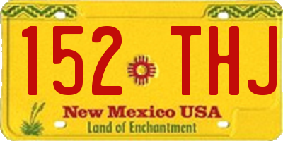 NM license plate 152THJ