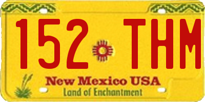 NM license plate 152THM
