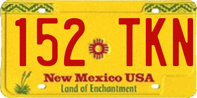 NM license plate 152TKN