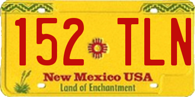 NM license plate 152TLN
