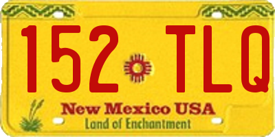 NM license plate 152TLQ