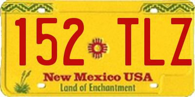 NM license plate 152TLZ