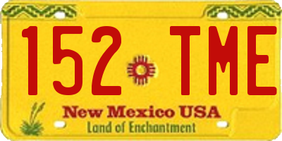 NM license plate 152TME