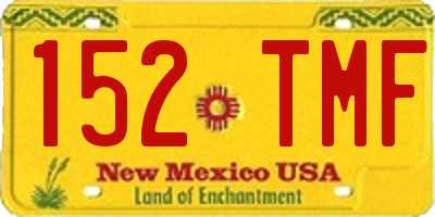 NM license plate 152TMF