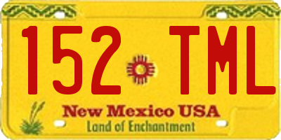 NM license plate 152TML