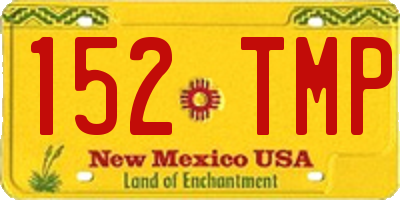NM license plate 152TMP