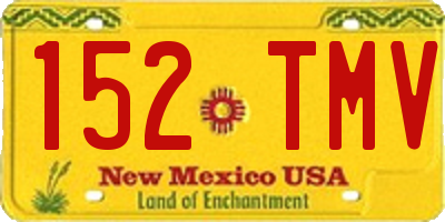 NM license plate 152TMV
