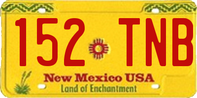 NM license plate 152TNB