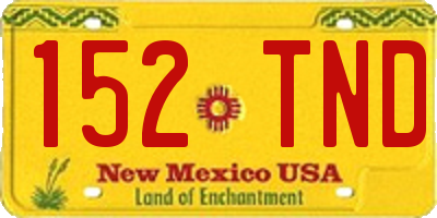 NM license plate 152TND