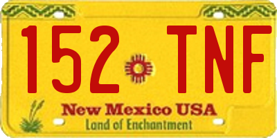 NM license plate 152TNF