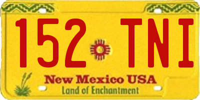 NM license plate 152TNI
