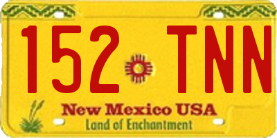 NM license plate 152TNN