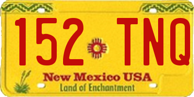 NM license plate 152TNQ