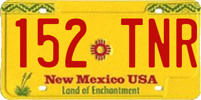NM license plate 152TNR