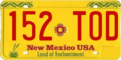 NM license plate 152TOD