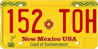 NM license plate 152TOH