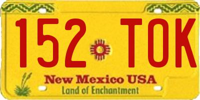 NM license plate 152TOK