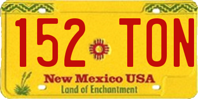 NM license plate 152TON