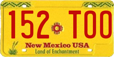 NM license plate 152TOO