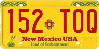 NM license plate 152TOQ