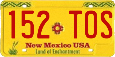 NM license plate 152TOS