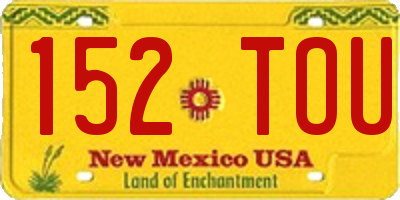 NM license plate 152TOU