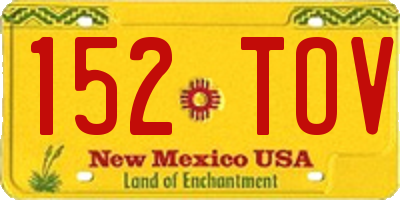 NM license plate 152TOV