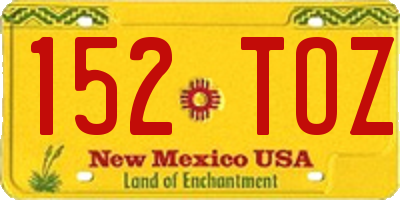 NM license plate 152TOZ