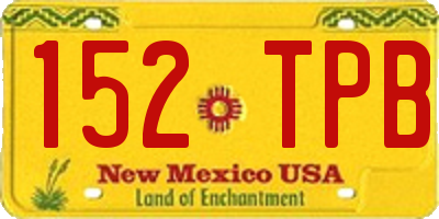 NM license plate 152TPB