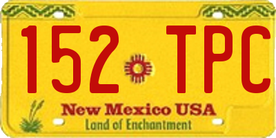 NM license plate 152TPC