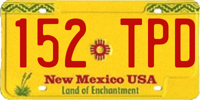 NM license plate 152TPD