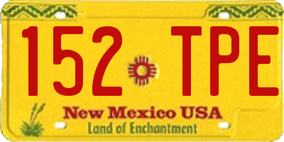 NM license plate 152TPE