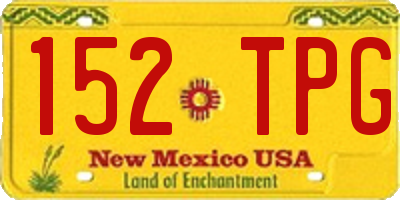 NM license plate 152TPG