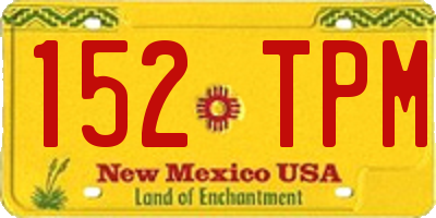 NM license plate 152TPM