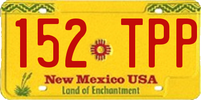 NM license plate 152TPP