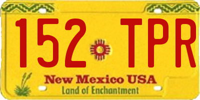 NM license plate 152TPR