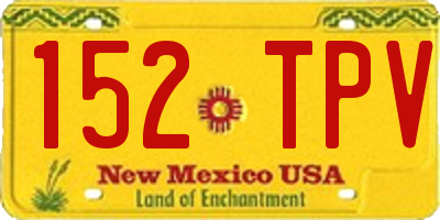 NM license plate 152TPV