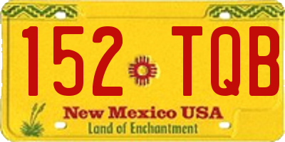 NM license plate 152TQB
