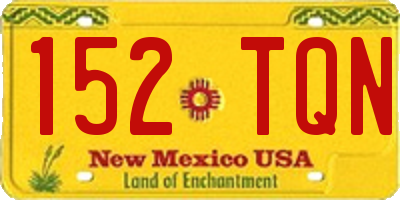 NM license plate 152TQN