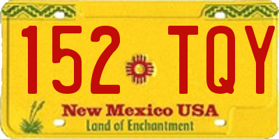 NM license plate 152TQY