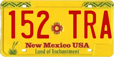 NM license plate 152TRA