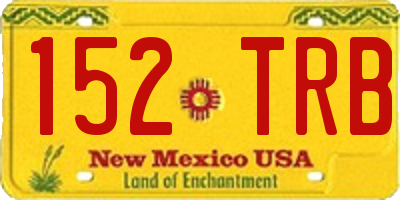 NM license plate 152TRB