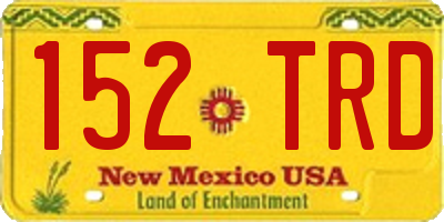 NM license plate 152TRD